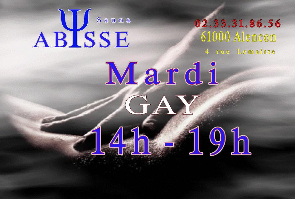 Sauna Club Abysse : Horaires du Club Abysse - mardi gay