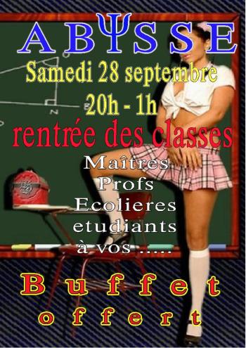 Sauna Club Abysse Alençon - Mixte : Rentrée des classes  - 2024-09-28T20:00:00 - 2024-09-29T01:00:00